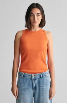Женская оранжевая майка HIGH NECK RIB Оранжевый XS Gant 4201407