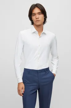 Мужская белая рубашка Белый 44 HUGO 50481195;199