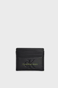 Женский черный кардхолдер SCULPTED CARDCASE 6CC MONO Черный ONESIZE Calvin Klein K60K611987