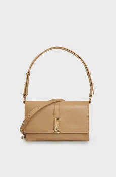 Женская бежевая сумка TH HERITAGE SHOULDER BAG Бежевый ONESIZE Tommy Hilfiger AW0AW16893