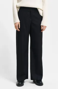 Женские черные шерстяные брюки STRAIGHT Черный 40 Gant 4150328