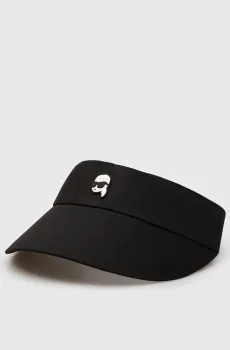 Женский черный козырек K IKONIK 2.0 WIDE BRIM VISOR Черный ONESIZE Karl Lagerfeld 241W3414