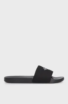 Женские черные слайдеры SLIDE MONOGRAM WN Черный 36 Calvin Klein YW0YW01835