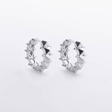 Серьги - кольца "Tamila" в белом золоте с09370 Серьги - кольца "Tamila" в белом золоте с09370