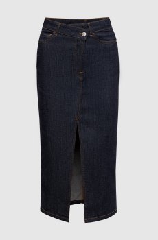 Синяя юбка джинсовая с патчем логотипа