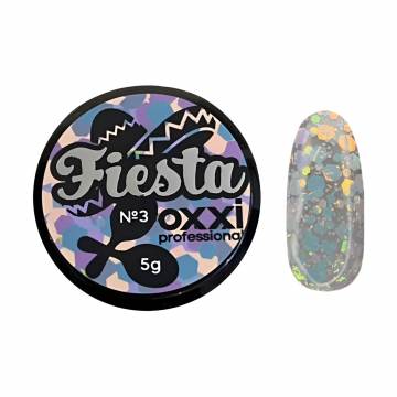 Глиттерный гель для маникюра Oxxi Professional Fiesta Glitter Gel 03, 5 г