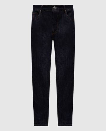 Синие джинсы с логотип патч Синие джинсы с логотип патч