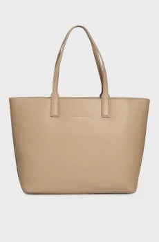 Женская бежевая сумка TH LOGOTAPE TOTE Бежевый ONESIZE Tommy Hilfiger AW0AW17449