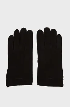 Мужские черные замшевые перчатки CASHMERE Черный L Gant 9931078