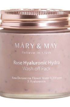 Уценка! Очищающая маска для лица Mary & May Rose Hyaluronic Hydra Wash Off Pack с экстрактом розы и гиалуроновой кислотой, 125 г