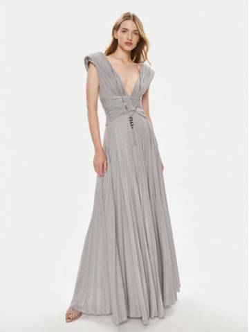 Elisabetta Franchi Вечірня сукня AB-563-41E3-V790 Срібний Regular Fit Elisabetta Franchi Вечірня сукня AB-563-41E3-V790 Срібний Regular Fit