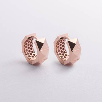 Серьги - кольца "Claire" в красном золоте с09380 Серьги - кольца "Claire" в красном золоте с09380