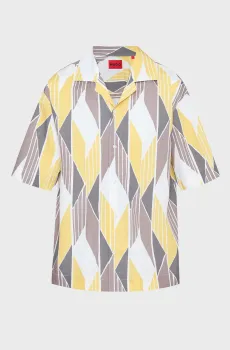 Мужская рубашка с узором Разноцветный S HUGO 50560606;985