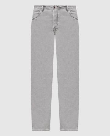 Серые джинсы с логотип патч