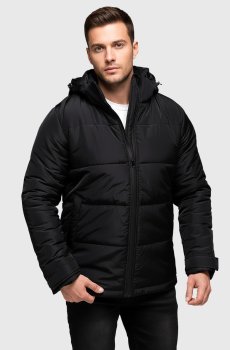 Мужской пуховик черный утепленный RA-2089-black