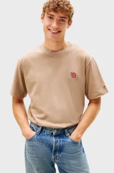 Мужская бежевая футболка MODERN ATHLEISURE H BADGE TEE Бежевый L Tommy Hilfiger MW0MW41468