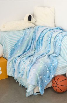 Плед з флуоресцентним принтом - різнобарвний