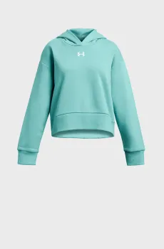 Детское бирюзовое худи UA Rival Fleece Crop Hoodie Бирюзовый 10 Under Armour 1379517-482