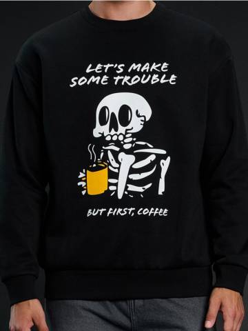 Светр crewneck на Хелловін - чорний