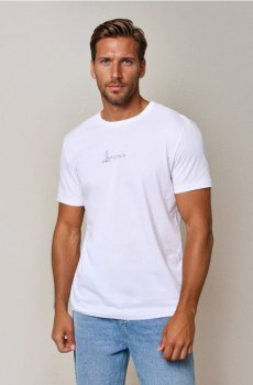 Бавовняна футболка з коротким рукавом - білий