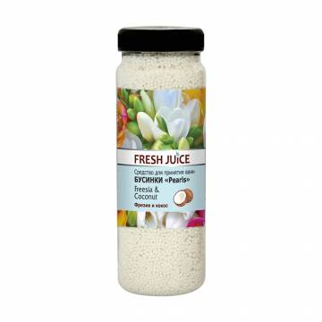 Средство для принятия ванн Fresh Juice Бусинки Pearl Фрезия и кокос, 450 г Средство для принятия ванн Fresh Juice Бусинки Pearl Фрезия и кокос, 450 г