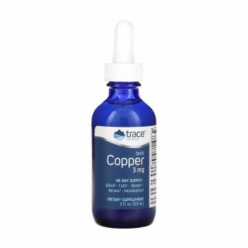 Медь ионная Trace Minerals Ionic Copper 3 мг, в каплях, 59 мл Медь ионная Trace Minerals Ionic Copper 3 мг, в каплях, 59 мл