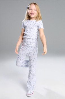 Легінси кльош з візерунком - сірий