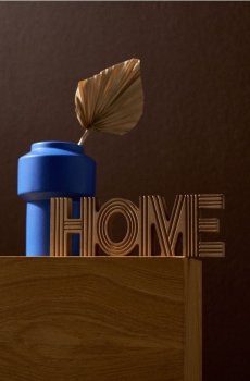 Настільна декорація у формі напису home - бежевий
