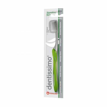 Зубная щетка Dentissimo Sensitive зеленая, мягкой жесткости, 1 шт Зубная щетка Dentissimo Sensitive зеленая, мягкой жесткости, 1 шт