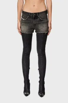 Женские темно-серые джинсовые шорты DE-YUBA Серый 26 Diesel A12764 0DQAH