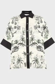 Женская рубашка с узором FLUID PJ Разноцветный 38 Karl Lagerfeld B2W11016