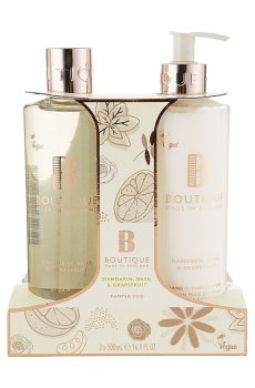 Набор Grace Cole Boutique Mandarin, Basil & Grapefruit Pamper Duo (лосьон для рук и тела, 500 мл + гель для душа, 500 мл)