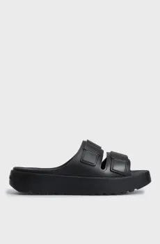 Мужские черные слайдеры DOUBLE STRAP SLIPPER Черный 43 Calvin Klein HM0HM00967