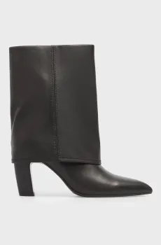 Женские черные кожаные ботильоны Delphine Черный 37 PRPY PRFLT5925W