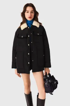 Женская черная куртка Черный 36 MAJE MFPOU01413_Black