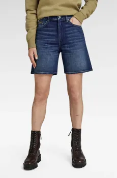 Женские темно-синие джинсовые шорты High Bermuda Short clean edge Синий 24 G-Star RAW D24372,D538