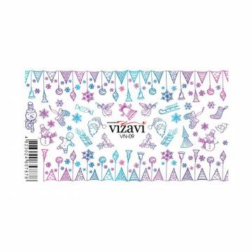 Водные наклейки для ногтей Vizavi Professional VN-09 Водные наклейки для ногтей Vizavi Professional VN-09