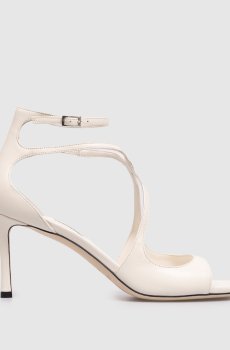 Белые кожаные босоножки Azia