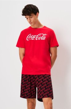Двокомплектна бавовняна піжама Coca-Cola - різнобарвний