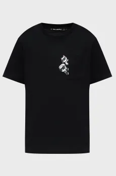 Женская черная футболка IKON PEEK A Черный XL Karl Lagerfeld B2W17081