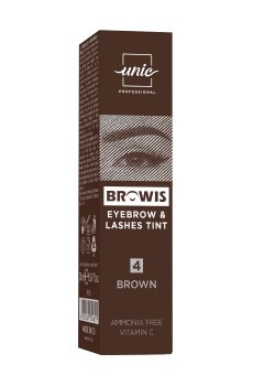 Краска для ресниц и бровей Unic Browis Eyebrow & Lashes Tint 4 Brown, 20 мл