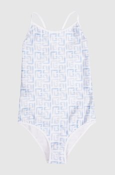 Детский купальник с брендовым принтом