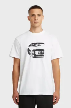 Мужская белая футболка G icon Белый M G-Star RAW D28823,E385