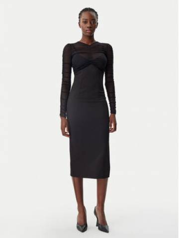 Patrizia Pepe Коктейльна сукня 8A1463/A375-K103 Чорний Regular Fit Patrizia Pepe Коктейльна сукня 8A1463/A375-K103 Чорний Regular Fit