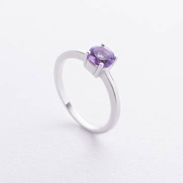 Серебряное кольцо с аметистом 1852/1р-AMET Серебряное кольцо с аметистом 1852/1р-AMET