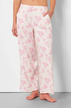 Женские льняные брюки с узором 7/8 URIANE Разноцветный M Etam 6539485