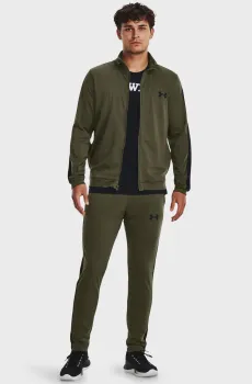 Мужской зеленый спортивный костюм (кофта, брюки) UA Knit Track Suit Зеленый XXL Under Armour 1357139-390