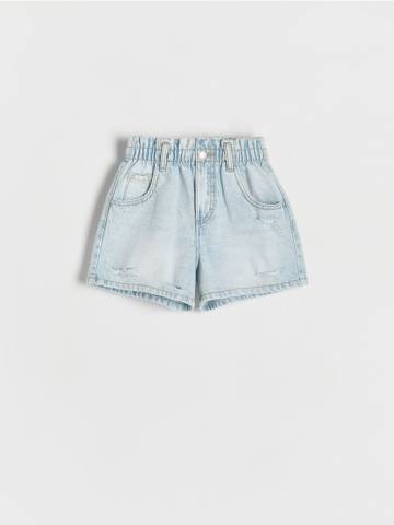Reserved - Джинсові шорти paperbag - синій - 6886G-05J