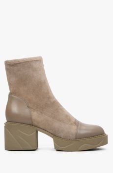 Ботильйони-панчохи стрейч-велюрові бежеві Estro ER00112436