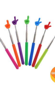 Указка раскладная телескопическая Палец Пикми YG Toys, 23-70 см (23 см*2 см*2 см) в ассортименте, 1 шт